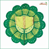 Blended Thread Cutdana Work Light & Dark Green Laddu Gopal Poshak